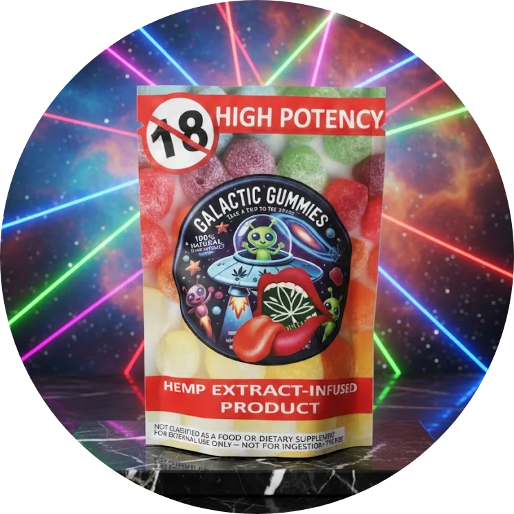 CBDITALY Galactic Gummies high potency hemp extract-infused wellness supplement, 18+ product