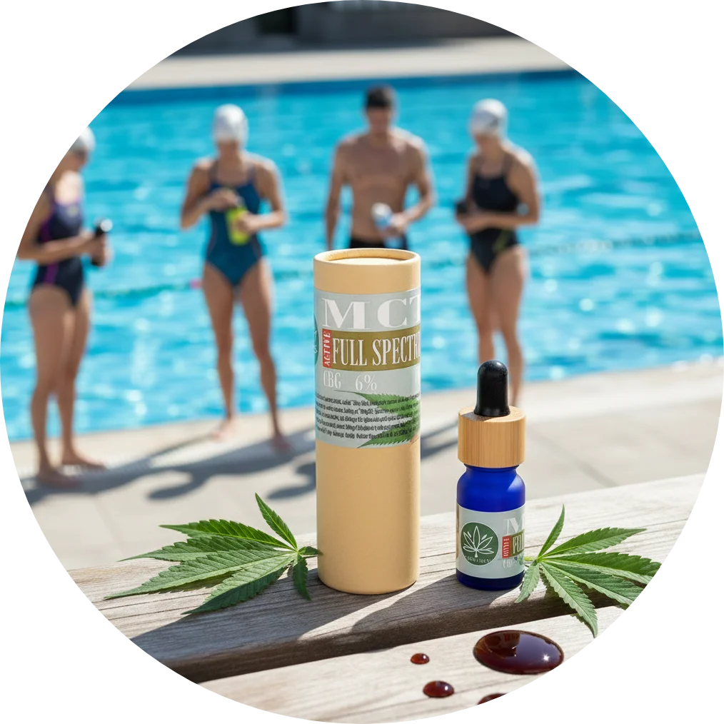 CBDITALY CBG Cannabis Oil 6% ACTIVE FULL SPECTRUM close-up detail of hemp wellness supplement bottle